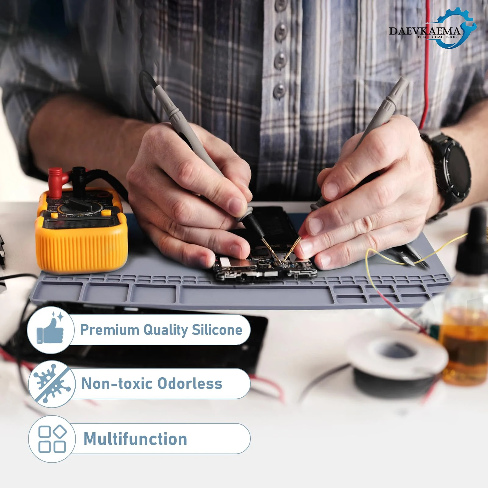 Electronics Repair Mat - Almofada de solda magnética de silicone